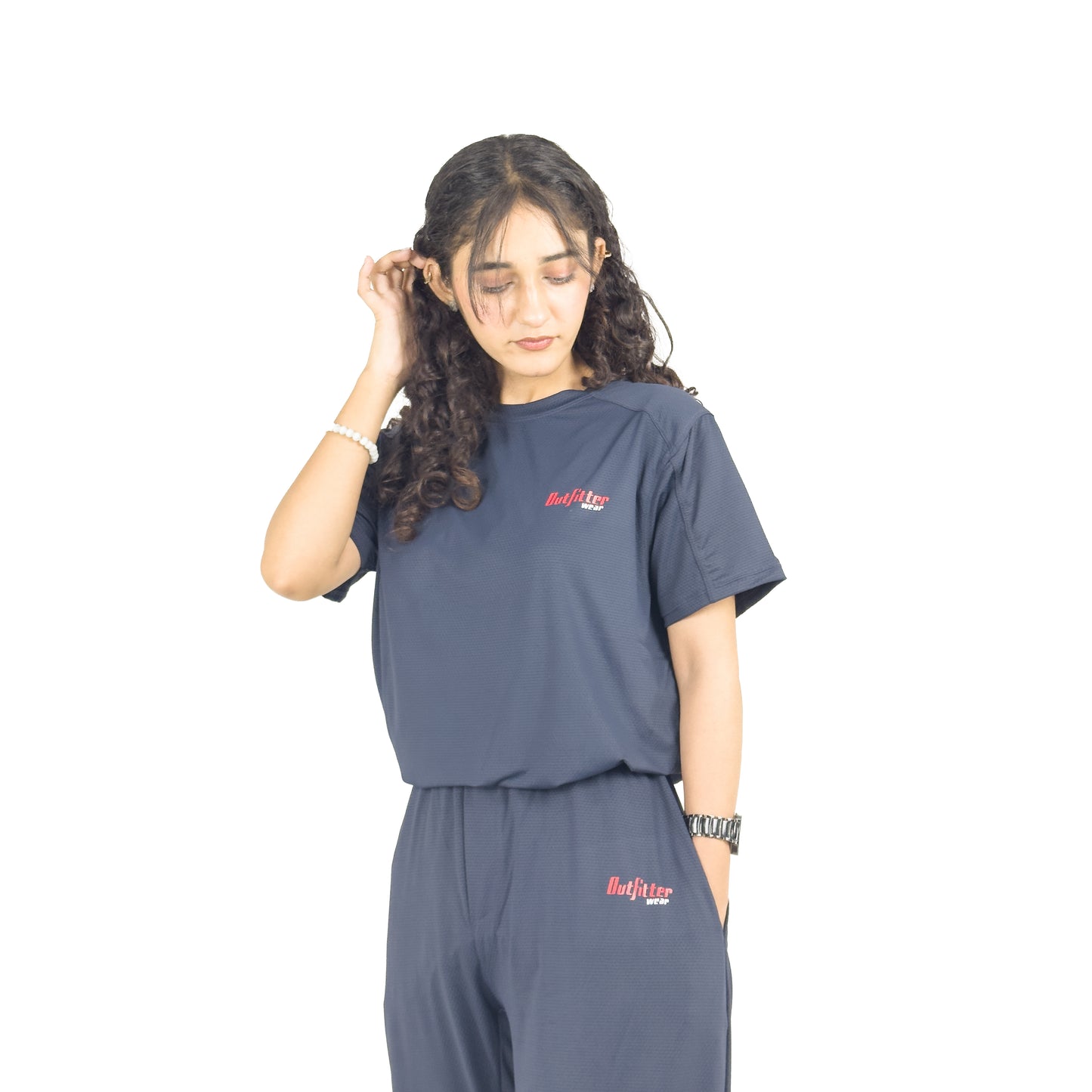 Bee Mesh Blue Women Track Suit