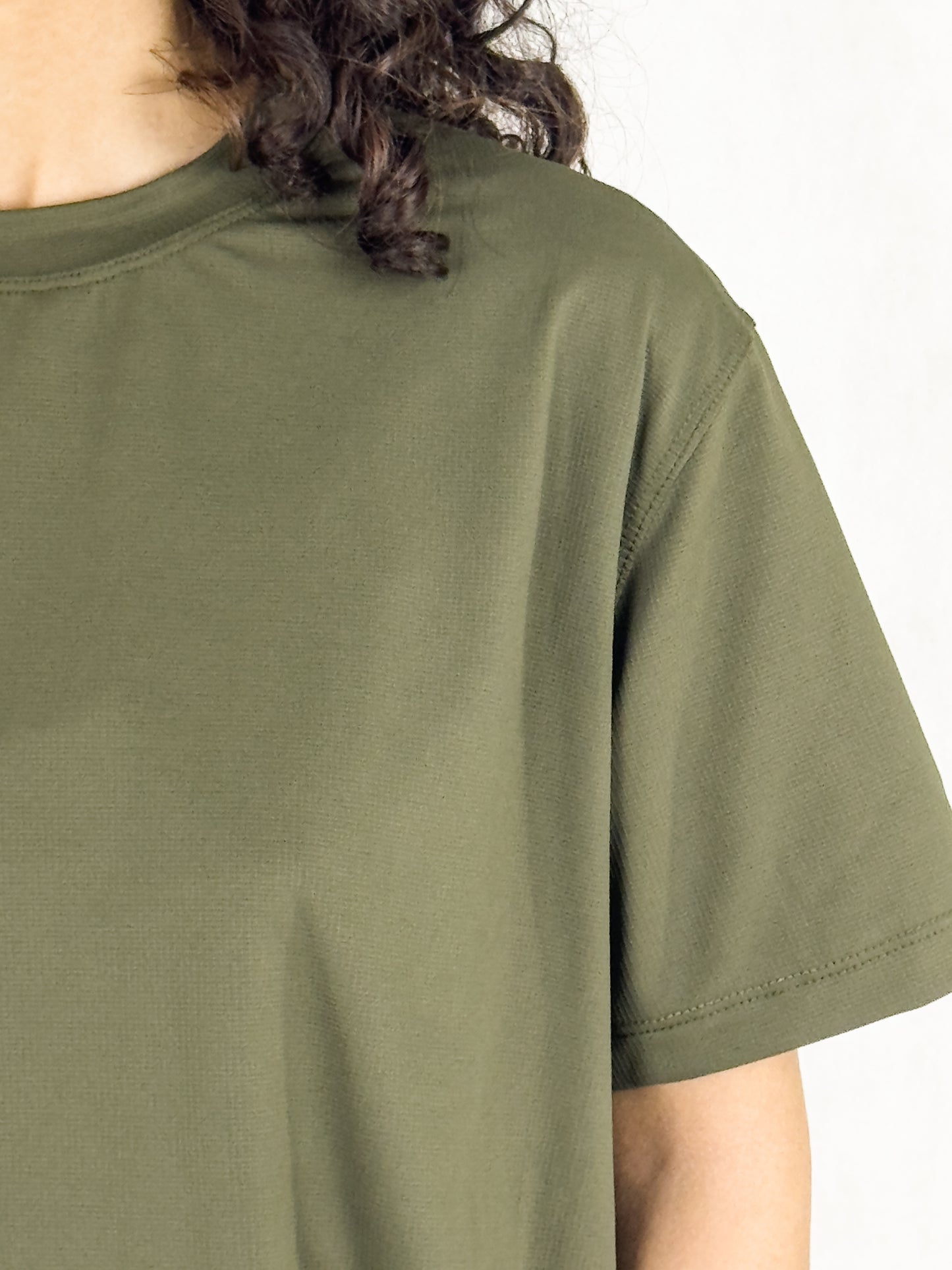 Dot Mesh Olive Dryfit Women Track Suit
