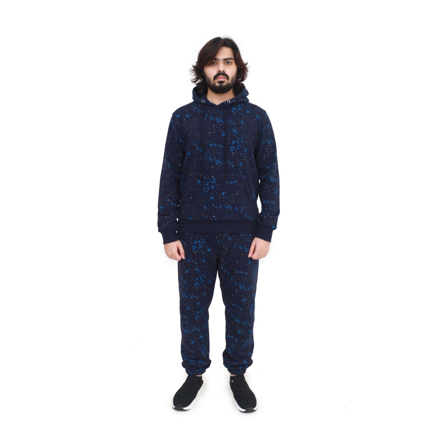 Galaxy Print Hooded Tracksuit Set - Navy Blue (Copy)