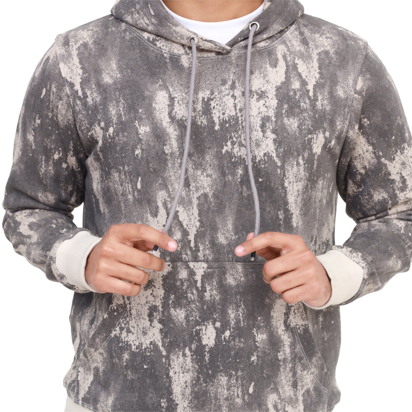 "Essential Pullover Hoodie – Comfort Redefined" Charcoal printed