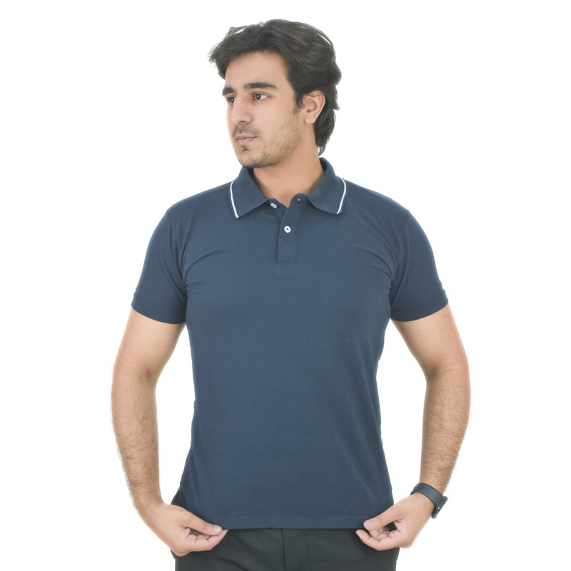 Navy Men's Polo Breathable And Lightweight T-Shirt