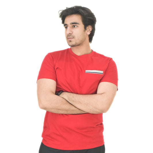 Men's Red Performance T-Shirt – Breathable & Lightweight