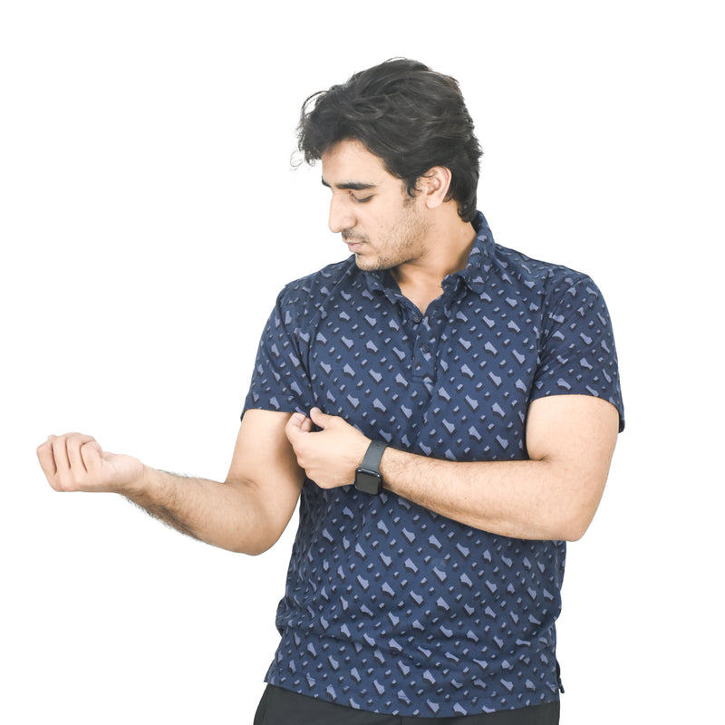 Camofoladge Blue Polo Men's Breathable and Lightweight T-Shirt