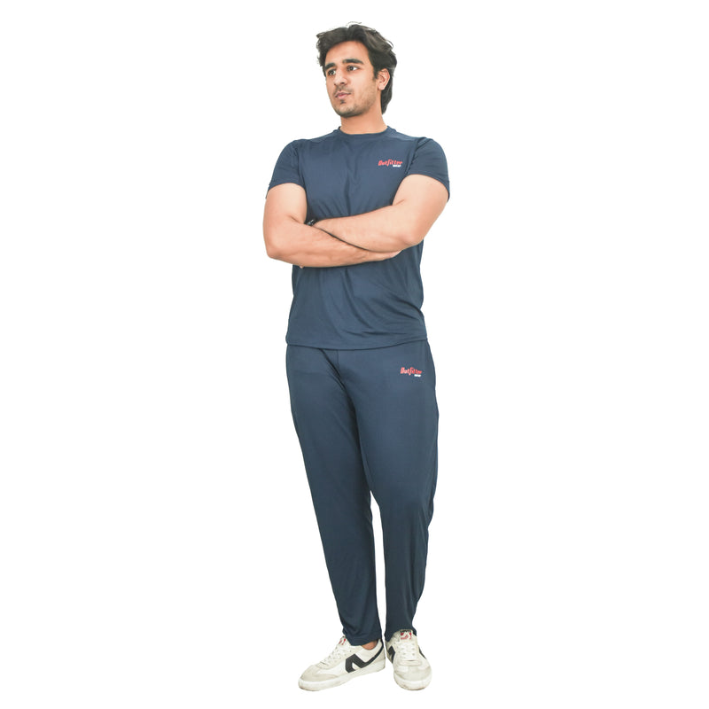 Blue Grey Dry Fit Track Suit