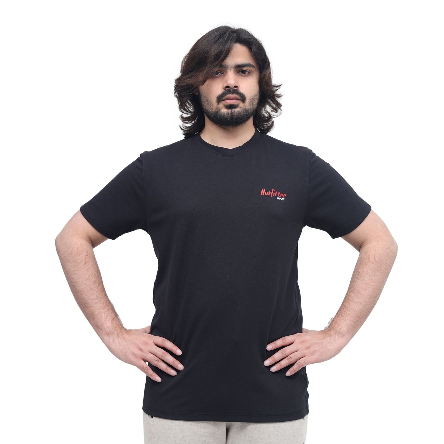 Men's Black Performance T-Shirt – Breathable & Lightweight