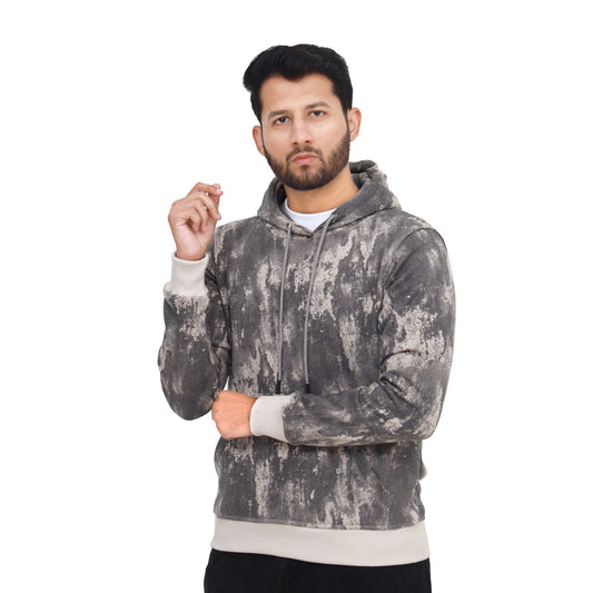 "Essential Pullover Hoodie – Comfort Redefined" Charcoal printed